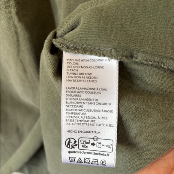 We The Free Oversized Green Distressed Long Sleeve Shirt - Picture 4 of 9